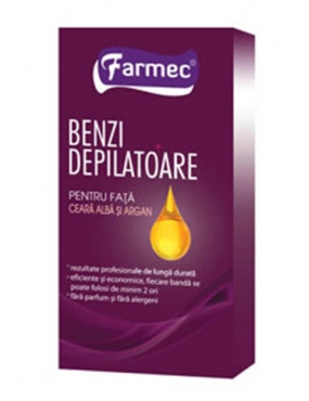 Farmec Benzi Depilatoare Fata Cu Argan X 20